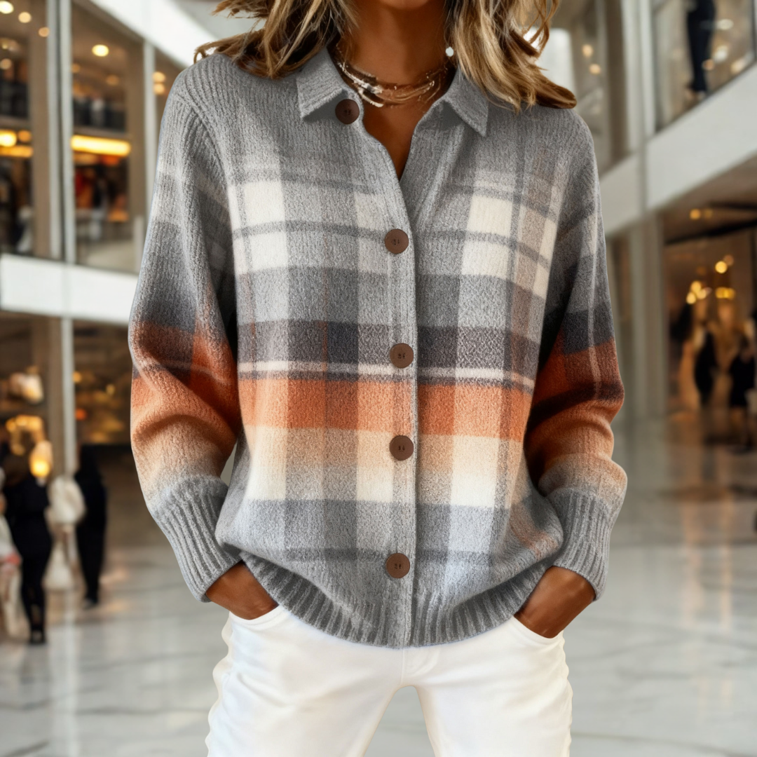 Avery™ - Vintage Károvaný Cardigan