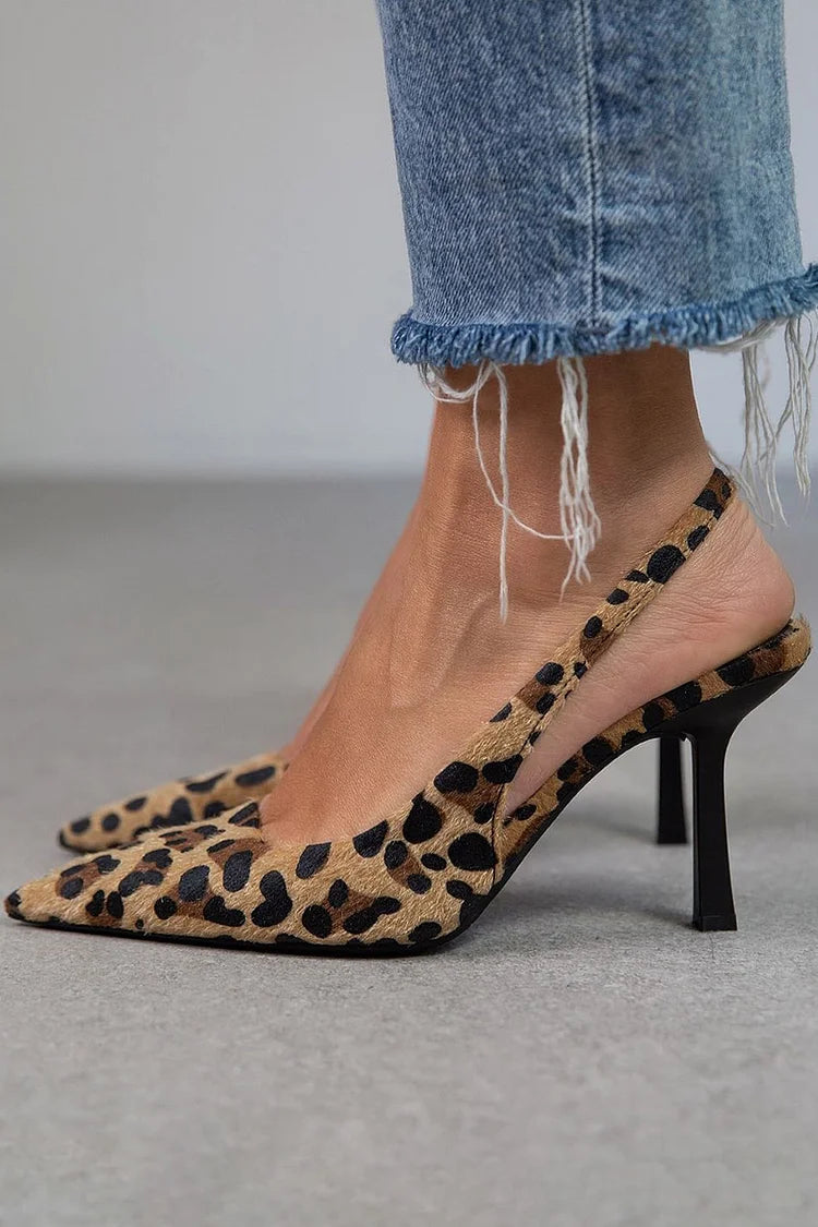 Ambra | Lodičky s leopardím vzorem a páskem kolem paty