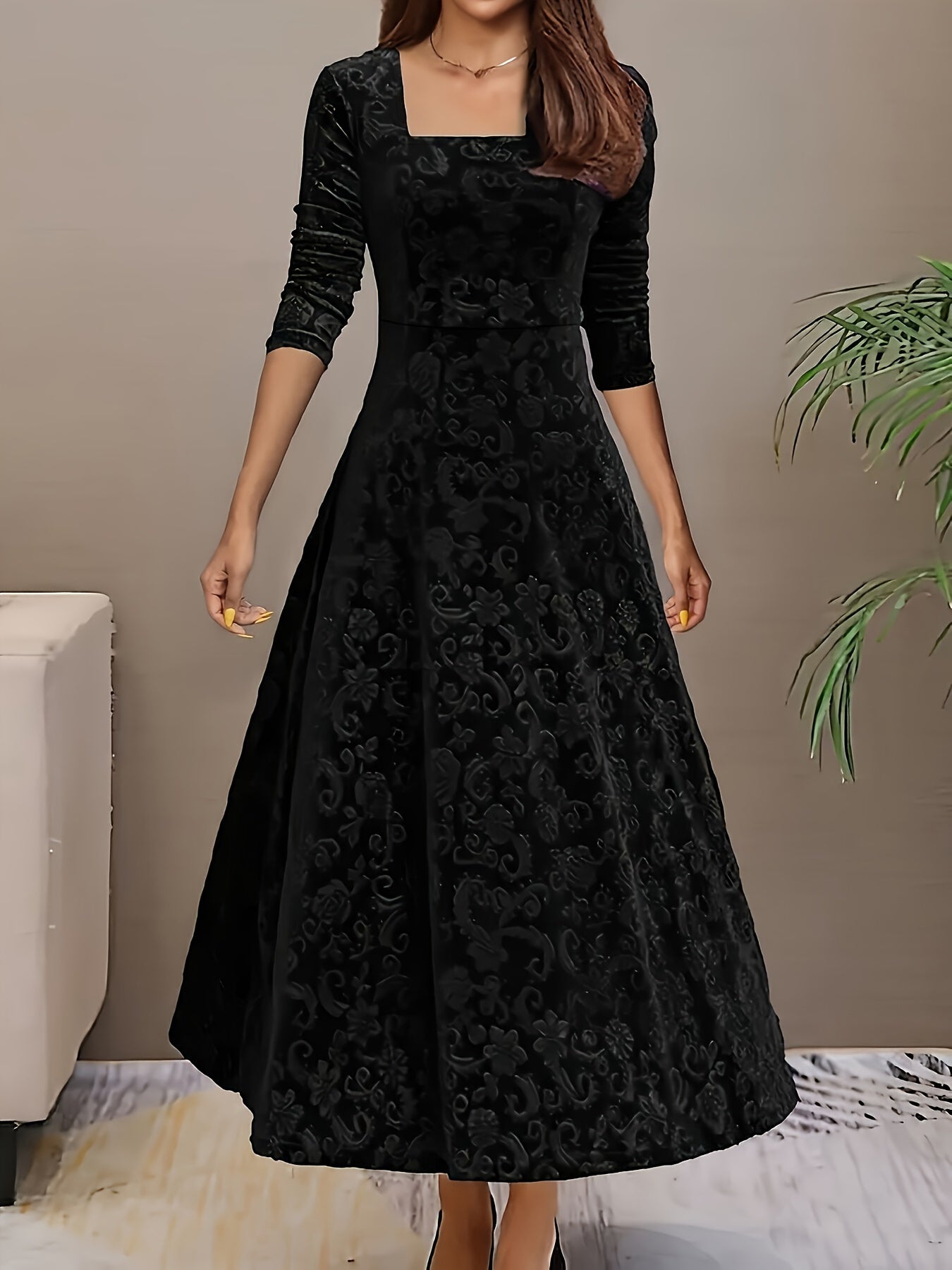 Dorothy | Elegantní vzorované maxi šaty