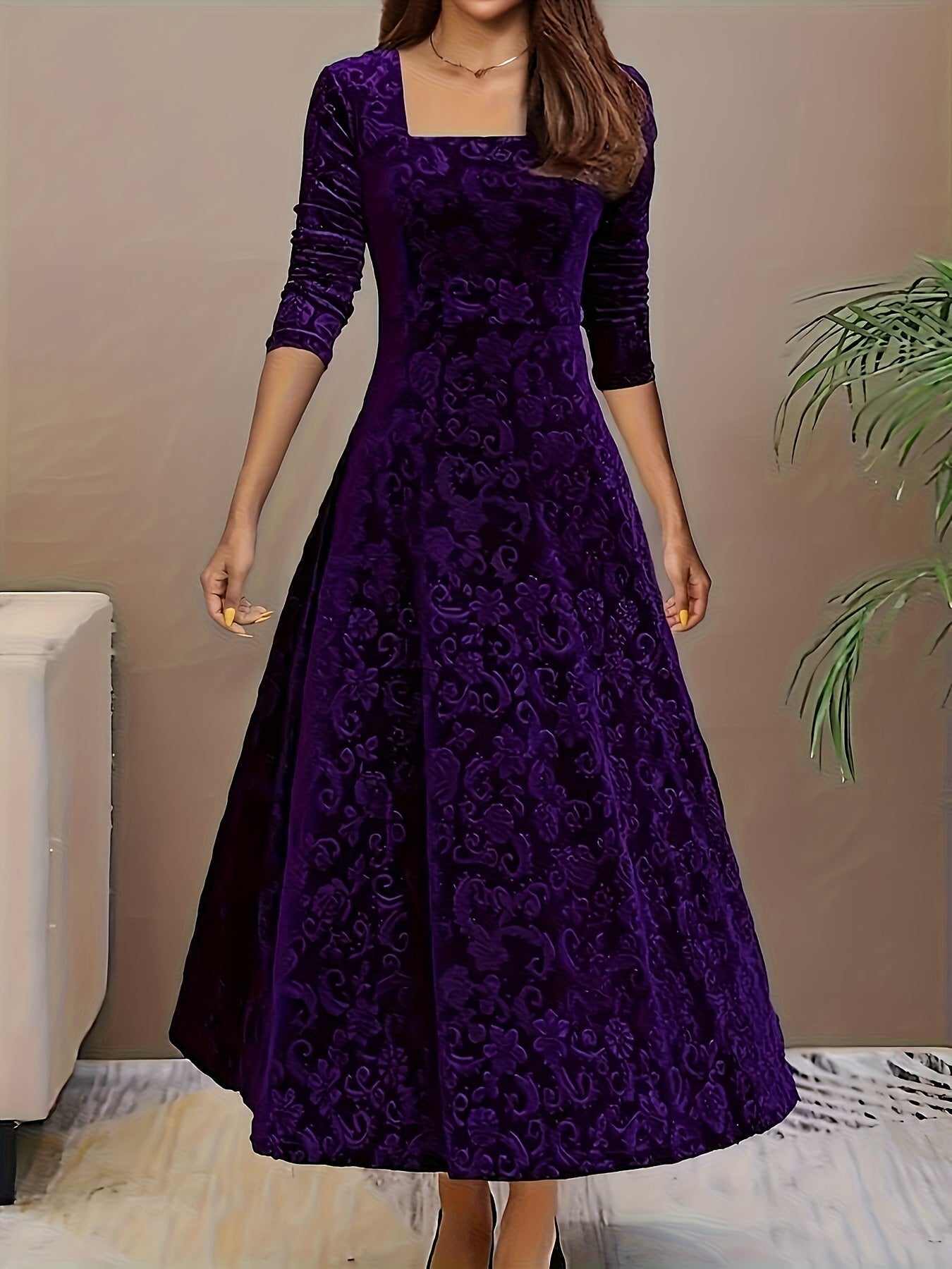 Dorothy | Elegantní vzorované maxi šaty