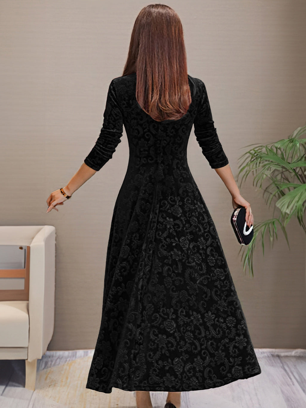 Nancy | Sváteční sametové elegantní šaty