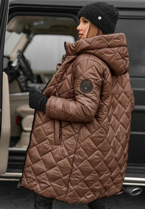 Linda | Elegantní prošívaná péřová bunda s kapucí