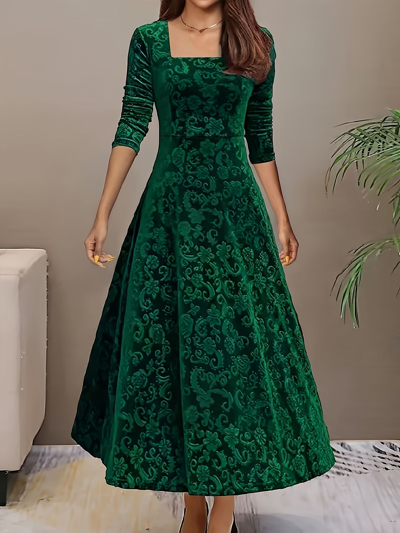 Dorothy | Elegantní vzorované maxi šaty