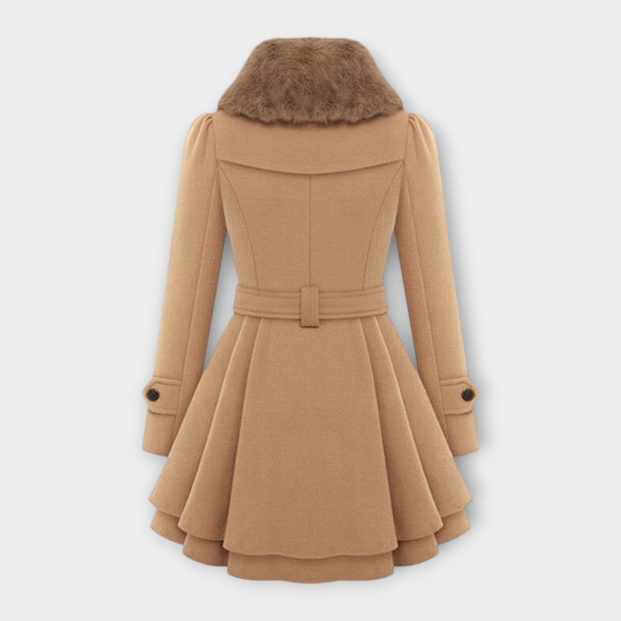 Emma | Elegantní kabát s límcem z umělé kožešiny