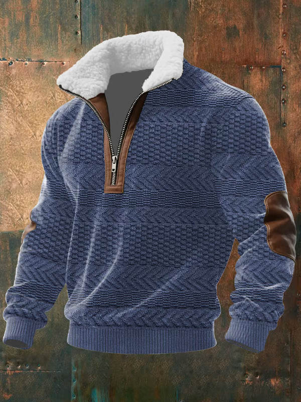 Warwick | Svetřík na zip s vysokým límcem z kožešiny
