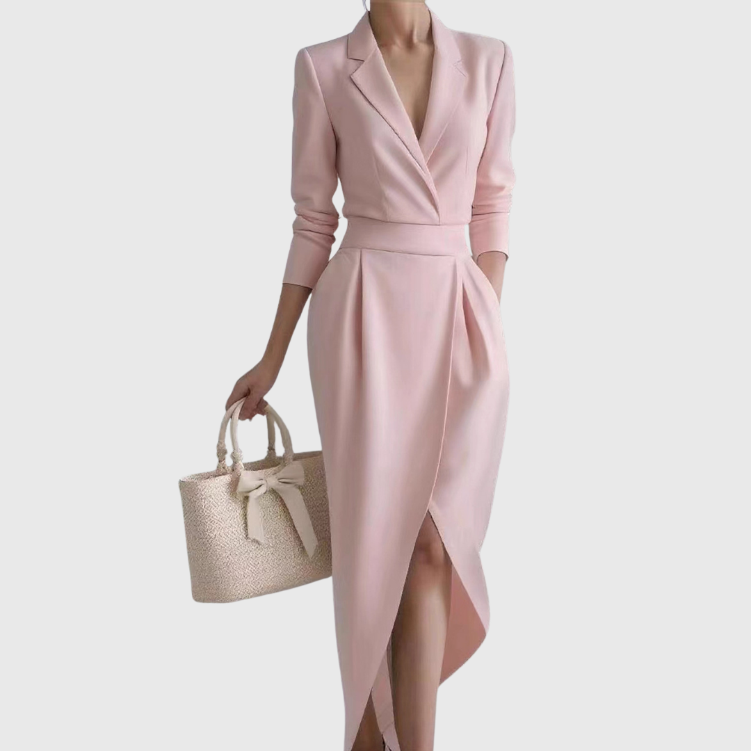 Emily | Elegantní Midi Šaty s Ovinutím