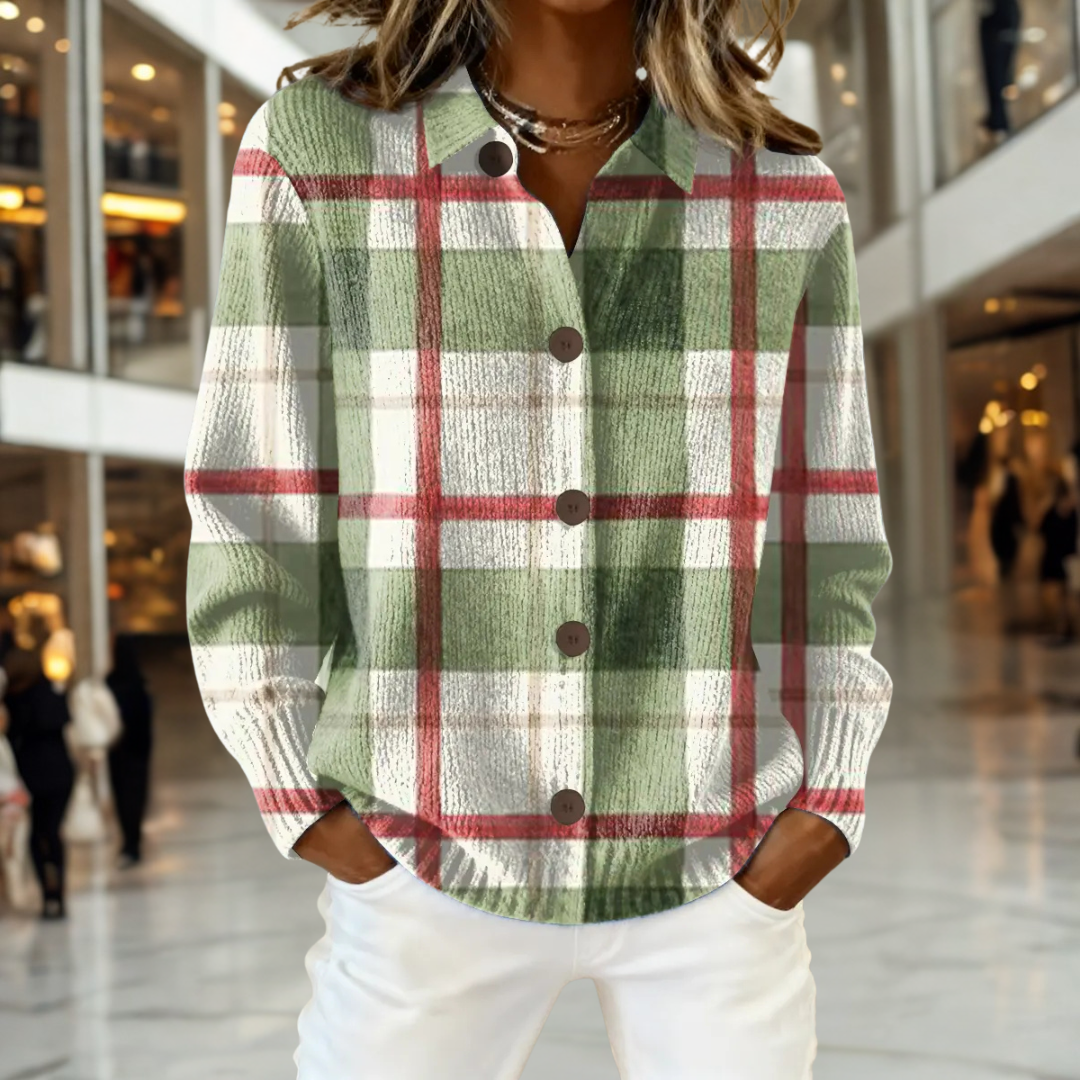 Vivian™ - Retro Tartan Kardigan