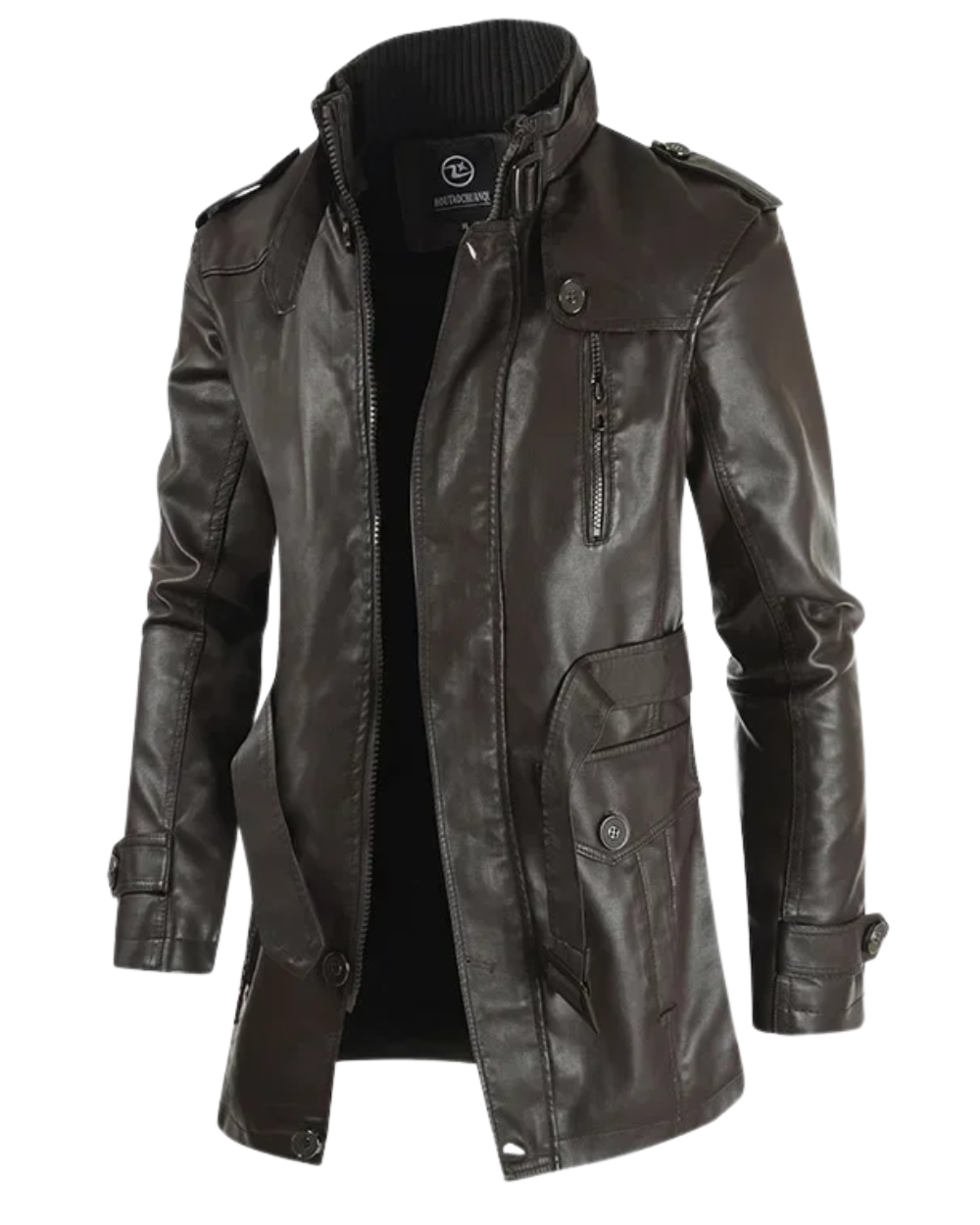 Krystian™ | Elegantní Dlouhá Kožená Biker Bunda