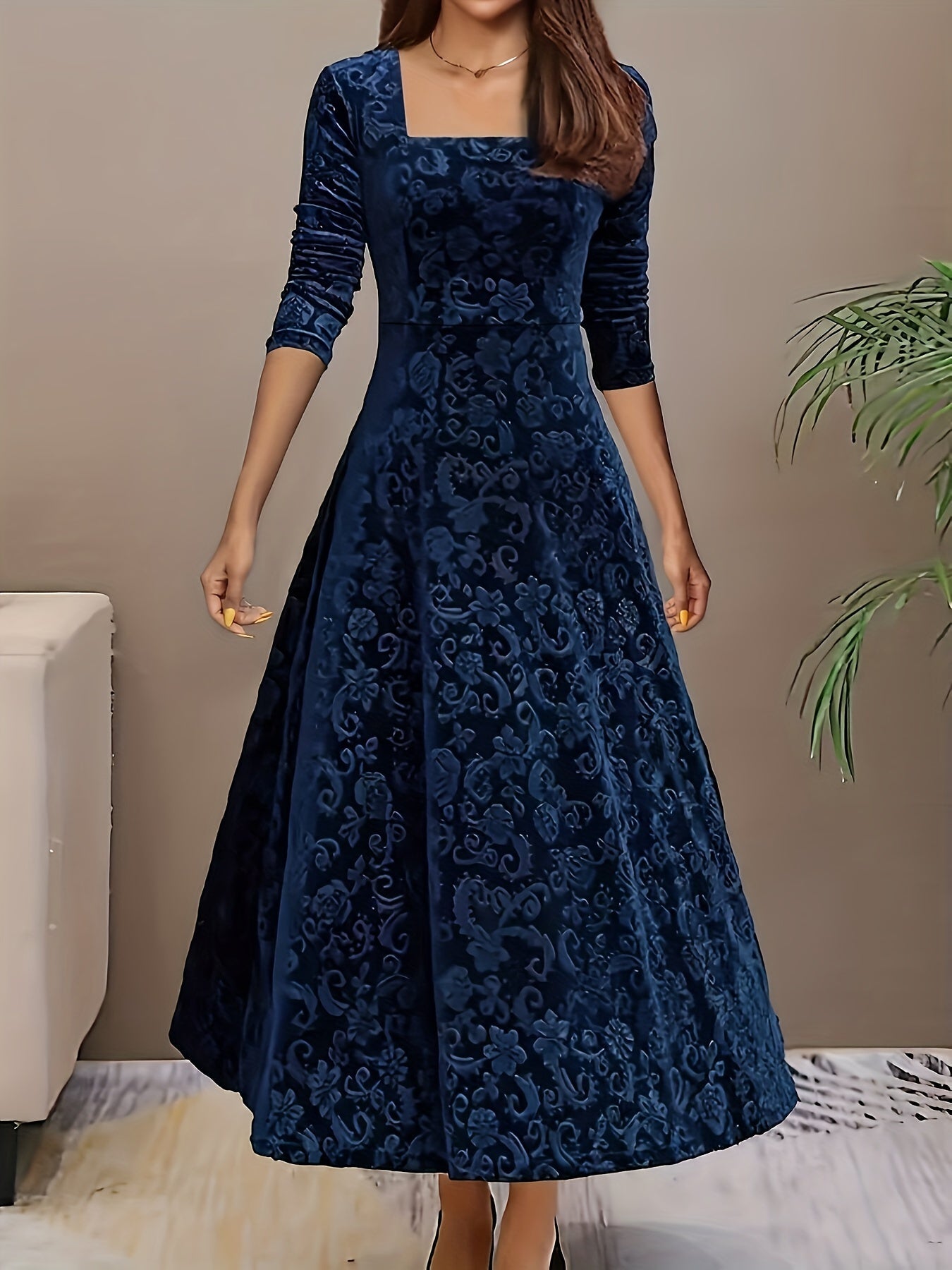 Dorothy | Elegantní vzorované maxi šaty