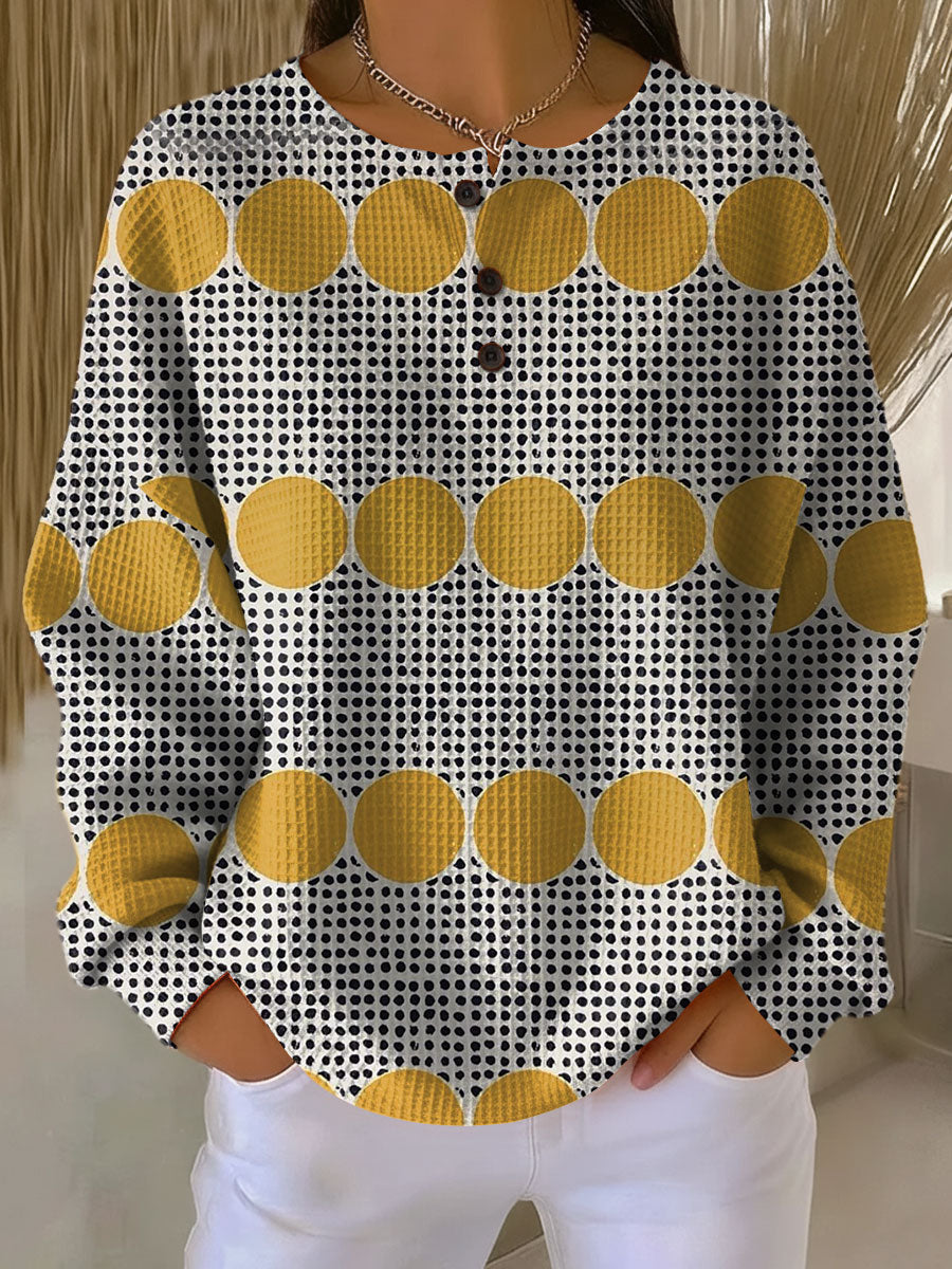 Thyra | Vintage svetr s geometrickým vzorem