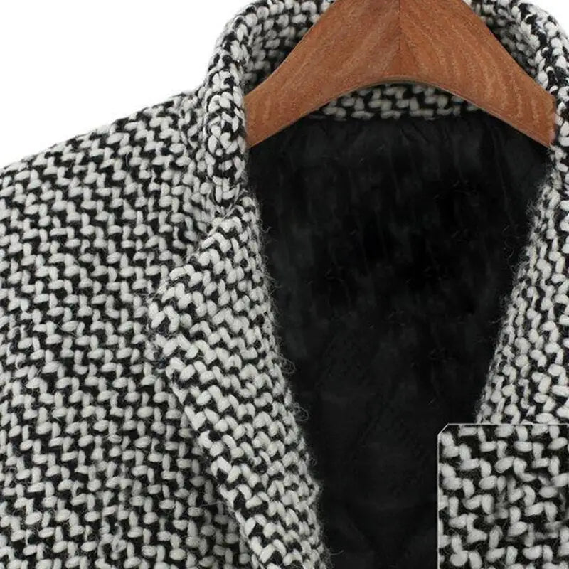 Chelsea | Dlouhý kabát s kostkovaným vzorem
