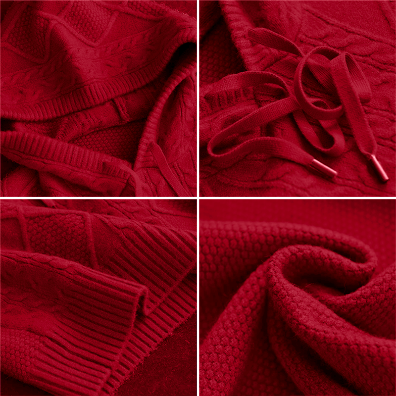 Leonie | Jacquard Mikina s Kapucí