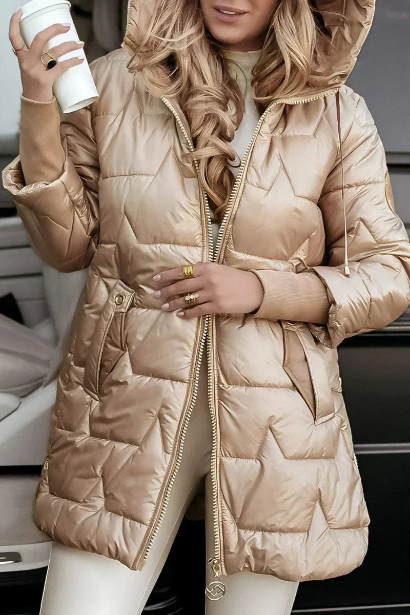 Kalina | Elegantní Zimní Kabát s Kapucí