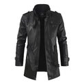 Krystian™ | Elegantní Dlouhá Kožená Biker Bunda